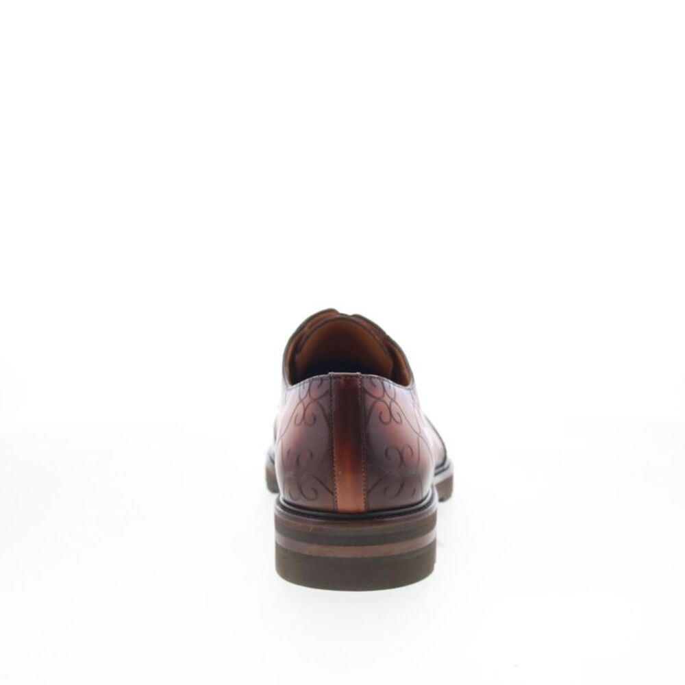 Mezlan Mens Laser Print Derby Brown Shoes (NWT) - Picture 4 of 4